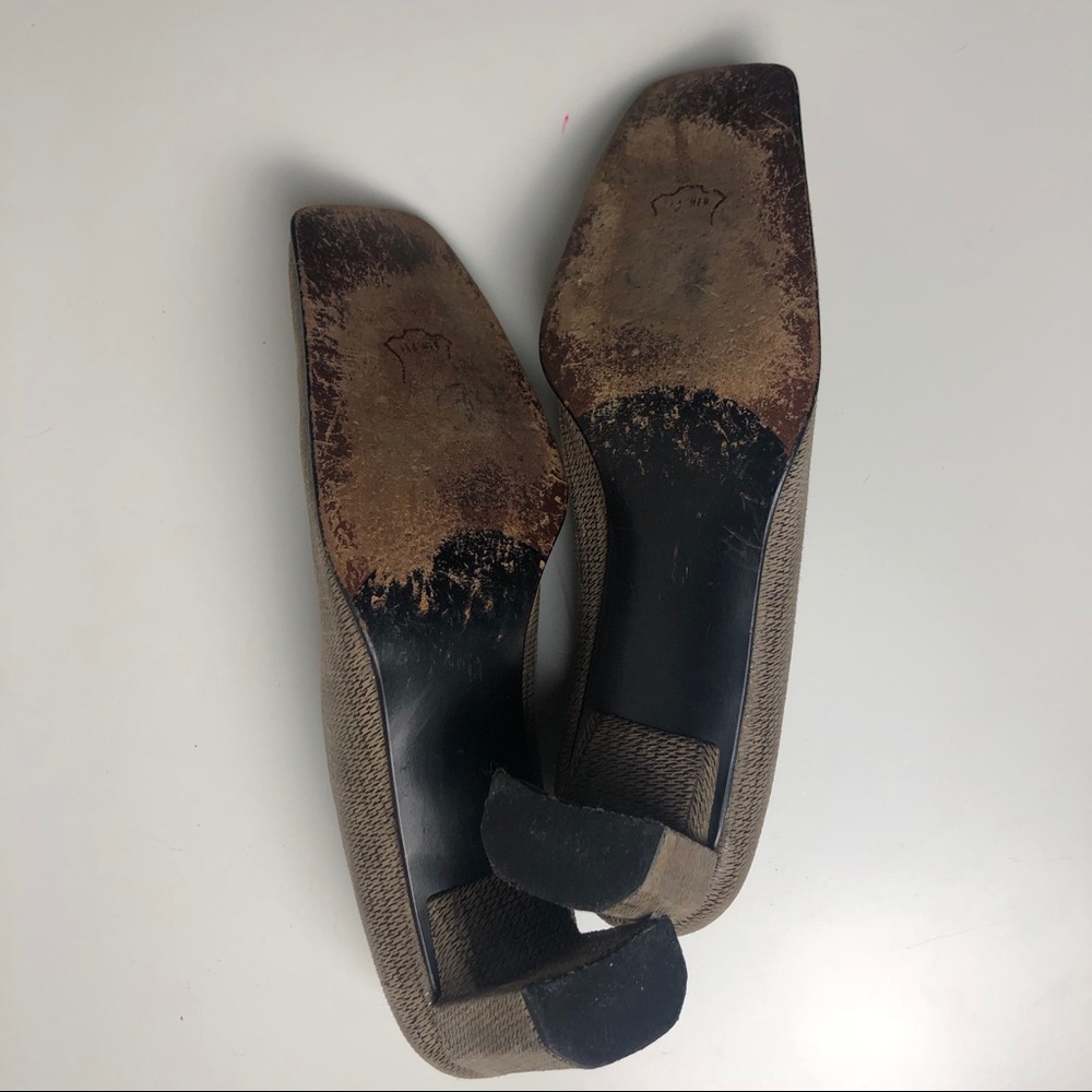 Stuart Weitzman Textured Square Toe Chunky Pumps - Picture 6 of 6